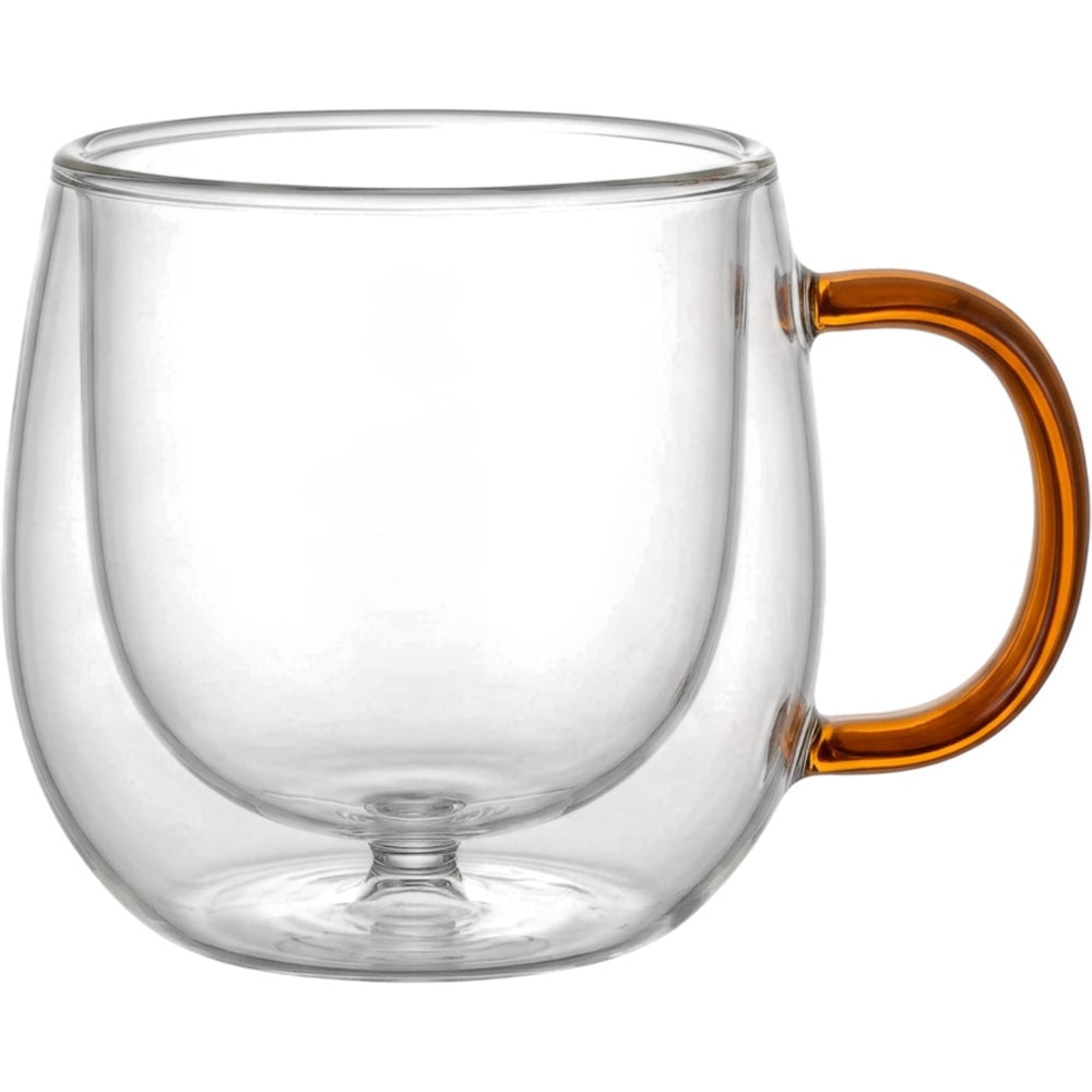 Fnvrp Double-Wall Borosilicate Tulip Cup 10 oz Clear Amber - Product view